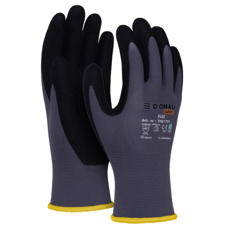 Rękawice Donau Safety Flex rozmiar 8 szare | espryciarze.pl |Zamów dziś!