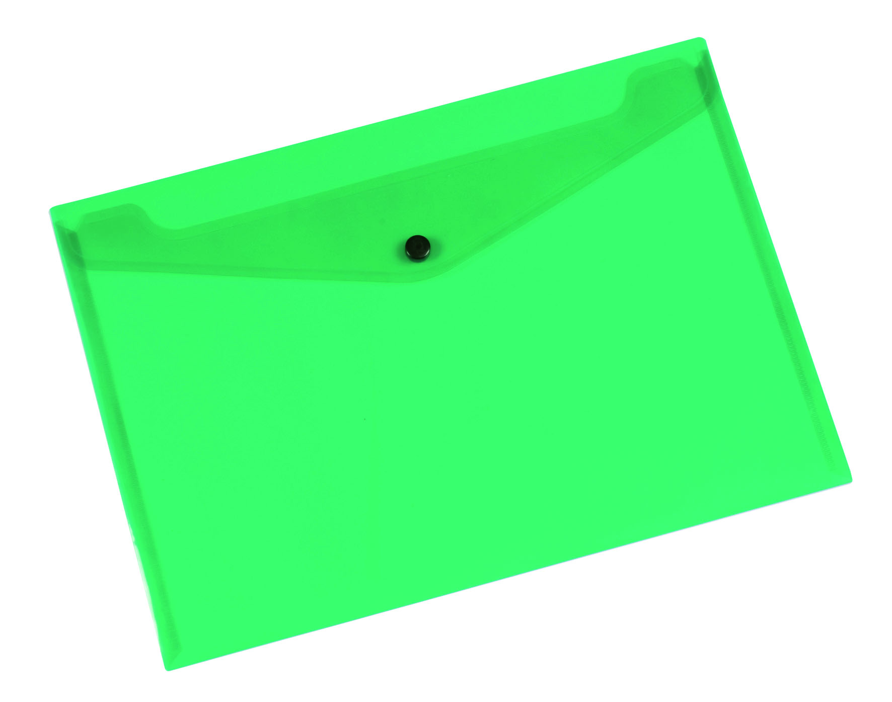 Teczka kopertowa Q-Connect zatrzask, pp, A4, 172mikr., transparentna zielona | espryciarze.pl |Kup teraz!