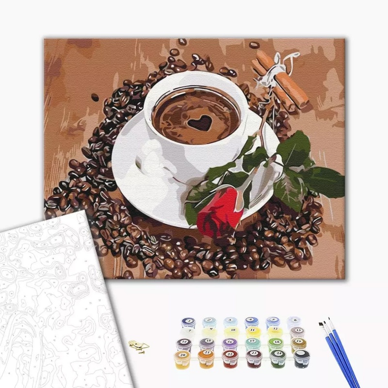 Malowanie po numerach Brushme 40 x 50 cm kawa z odrobiną romansu | espryciarze.pl |Kup w super cenie!