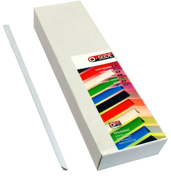 Grzbiety wsuwane białe 15 mm Opus OSLIDE zestaw 50 sztuk | espryciarze.pl |Nie zwlekaj!