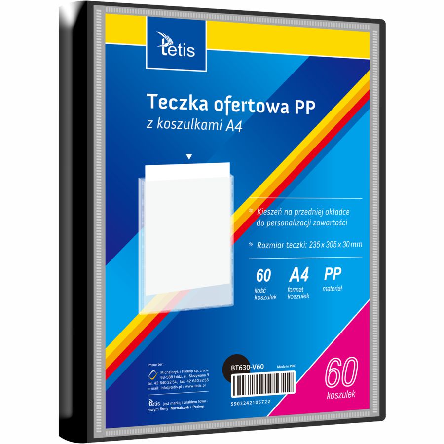 Teczka ofertowa A4 Tetis 30 mm czarna | espryciarze.pl |Sprawdź ofertę!