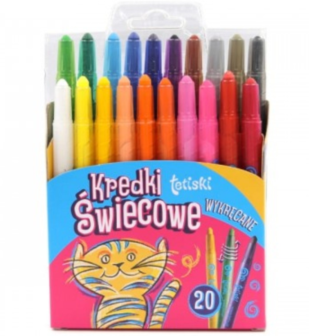 Kredki świecowe 20 kolorów Tetiski wykręcane | espryciarze.pl |Kup taniej!
