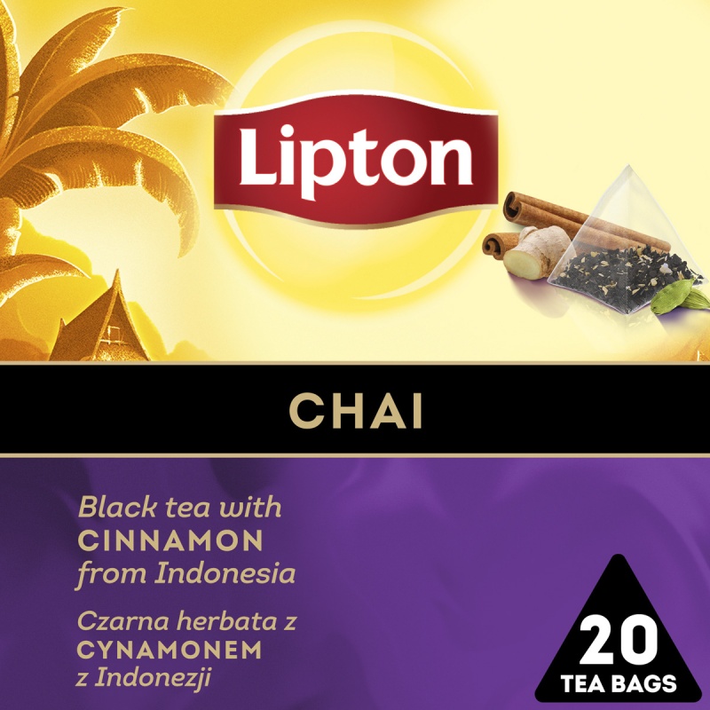 Herbata czarna Lipton Discovery Collection piramidki Chai z cynamonem 20 torebek | espryciarze.pl |Złap promocję!