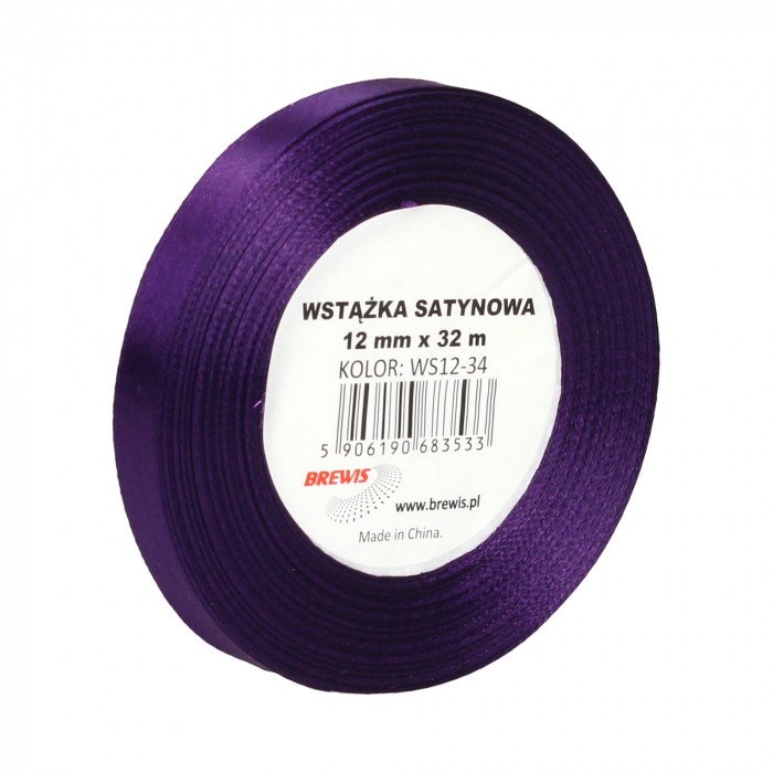 Wstążka satynowa Brewis 12 mm fioletowy | espryciarze.pl |Kup taniej!