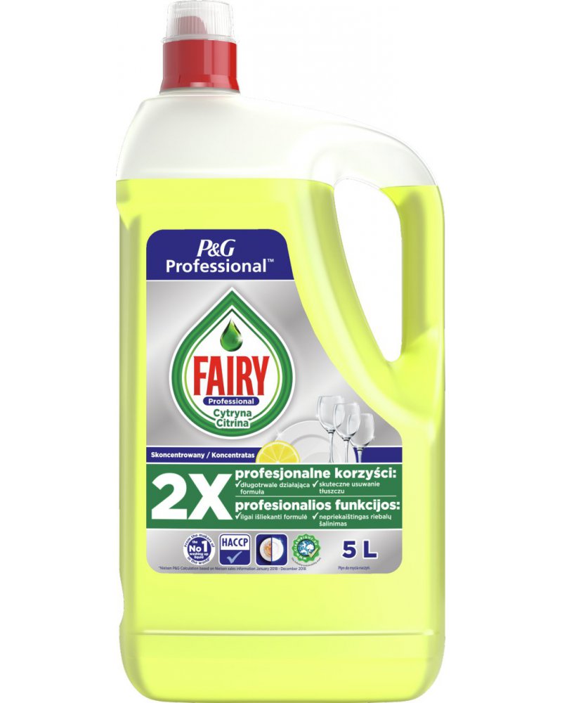 Płyn do mycia naczyń fairy lemon, profesjonalny, 5 l | espryciarze.pl |Kup taniej!