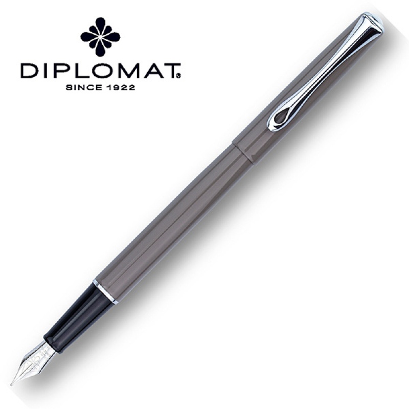 Ż-Pióro wieczne Diplomat traveller, f, szare | espryciarze.pl | Przekonaj się sam