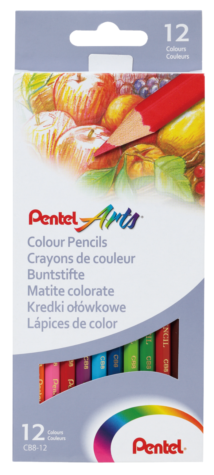 Kredki ołówkowe 12 kolorów Pentel cb8 | espryciarze.pl |Kup od ręki!