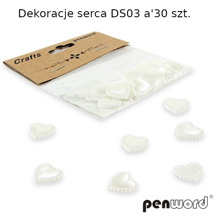 Dekoracjyjne naklejki dżety serca białe zestaw 30 sztuk. | espryciarze.pl |Złap promocję!