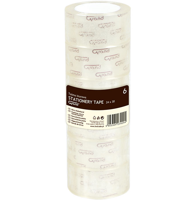 Taśma klejąca Grand 24 mm x 30 m zestaw 6 sztuk | espryciarze.pl |Działaj teraz!