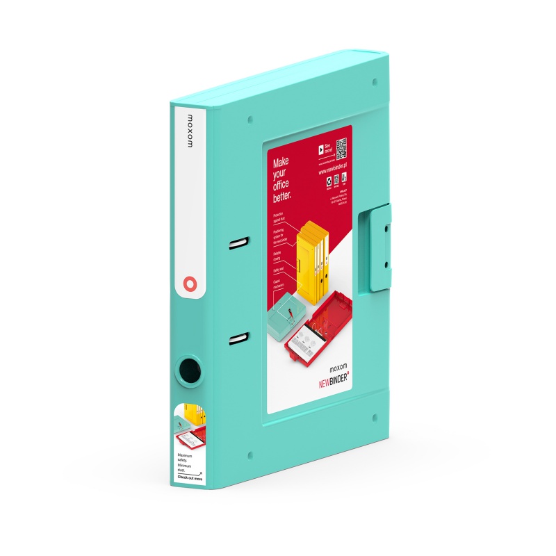Segregator new binder Moxom, Plastikowy, A4 50 mm, turkusowy | espryciarze.pl |Zamów dziś!