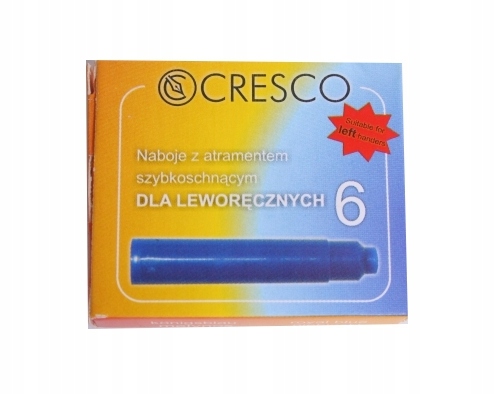 Naboje do piór dla leworęcznych niebieskie zestaw 6 sztuk | espryciarze.pl |Zamów online!