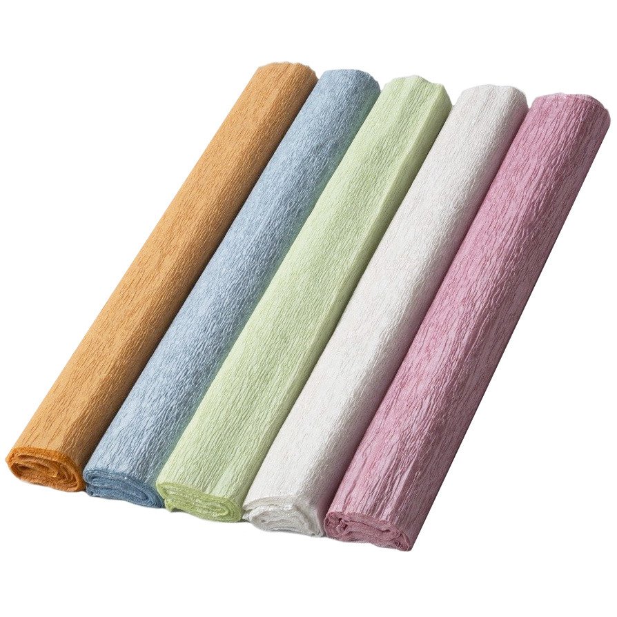 Bibuła marszczona 25x200 cm, perłowy mix 5 kolorów, 5 rolek | espryciarze.pl |Zamów natychmiast!