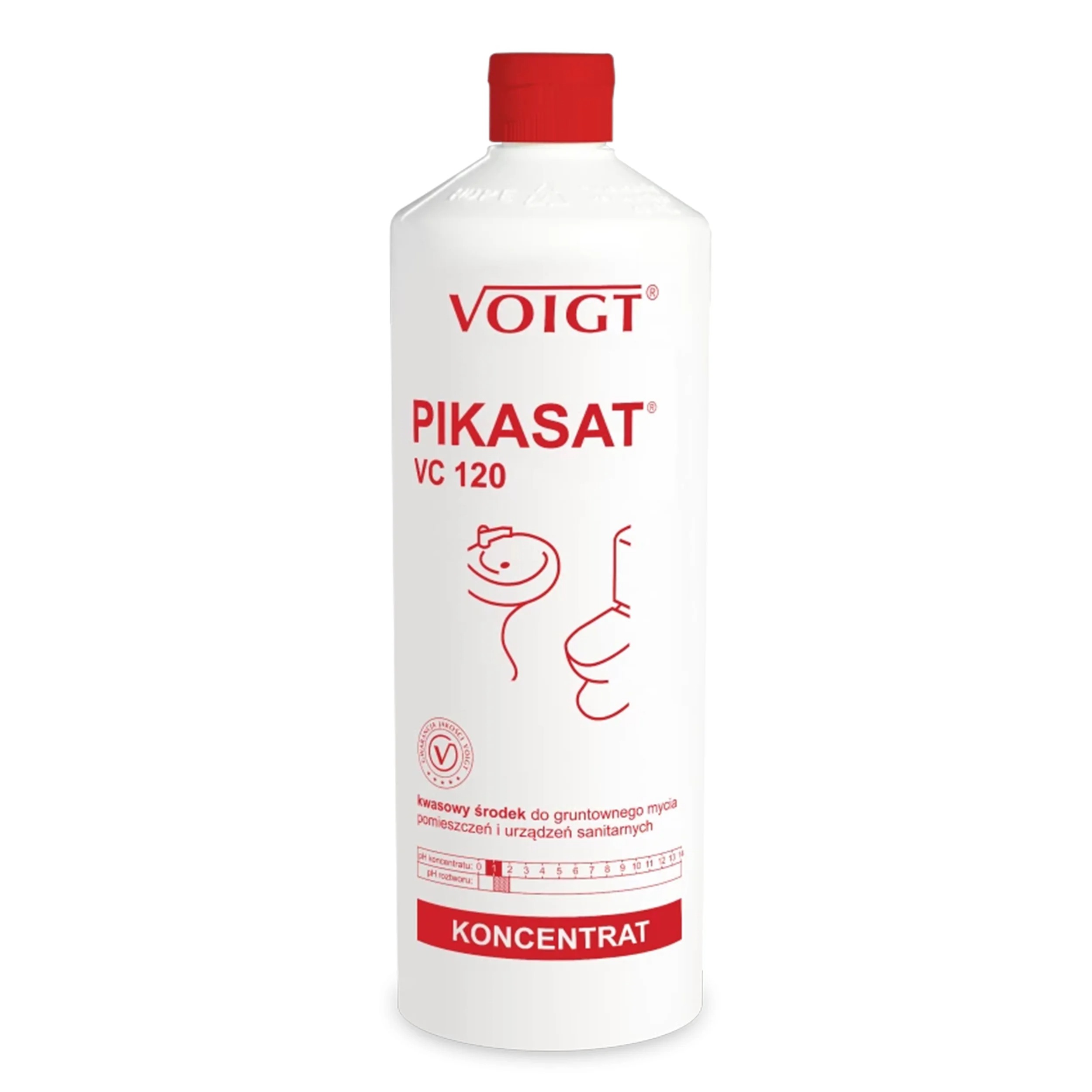 Płyn do mycia kwasowy do pomieszczeń i sanitariatów pikasat Voigt vc120 1 l | espryciarze.pl |Zamów online!