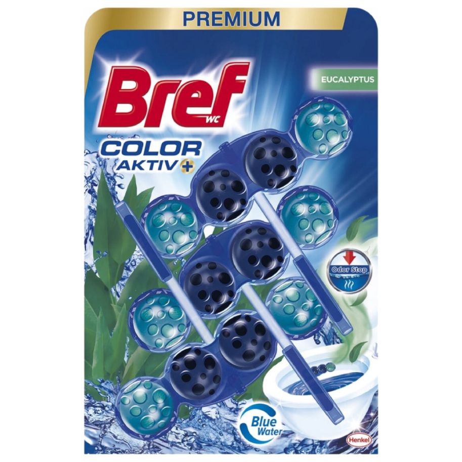 Bref kulki barwiące do wc color aktiv eucalyptus 3x50 g | espryciarze.pl |Zamów dziś!