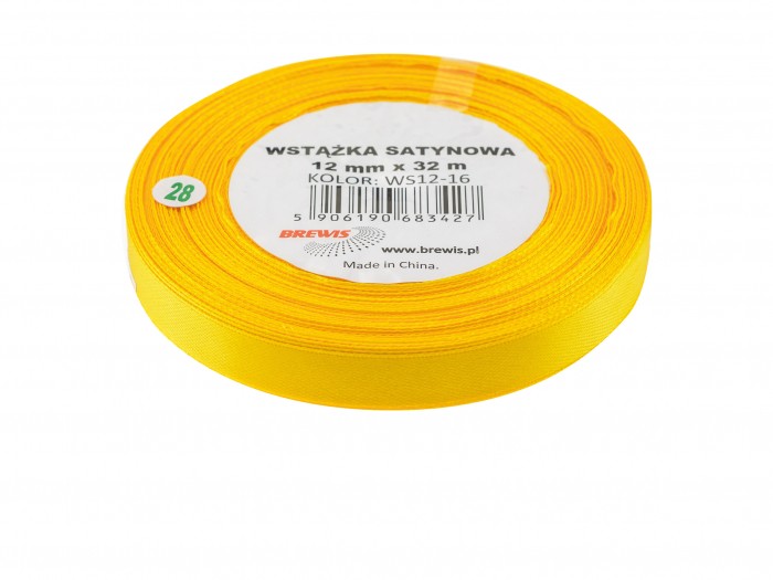 Wstążka satynowa Brewis 25 mm żółty | espryciarze.pl |Kup taniej!