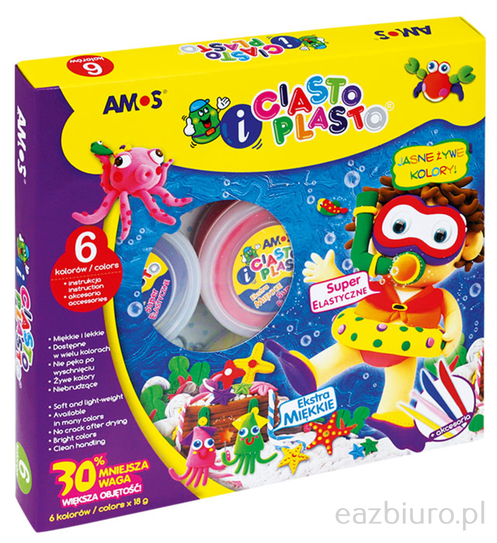 Ciasto Plasto Amos i C6pt - 6 kolorów + akcesoria | espryciarze.pl |Zamów natychmiast!
