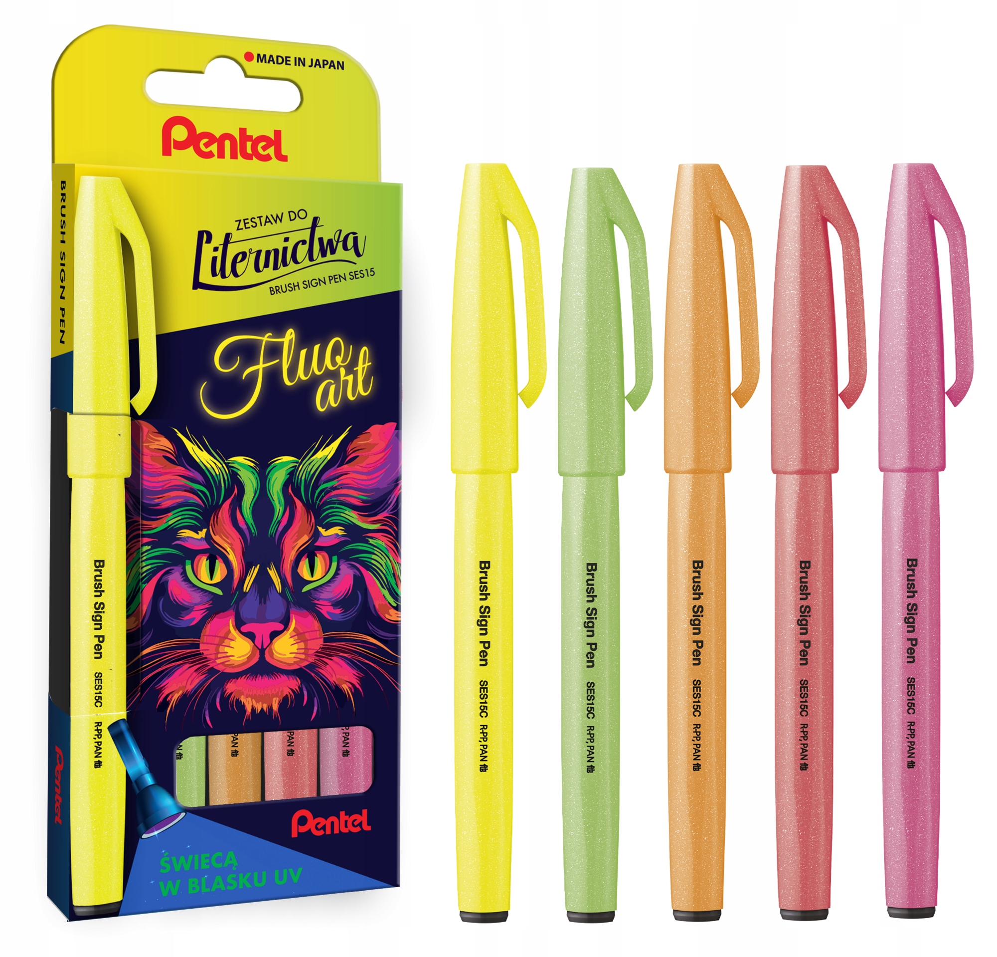 Pisaki pędzelkowe ses15c brush sign pen fluo art zestaw do kaligrafii i liternictwa 5 | espryciarze.pl |Kup teraz!