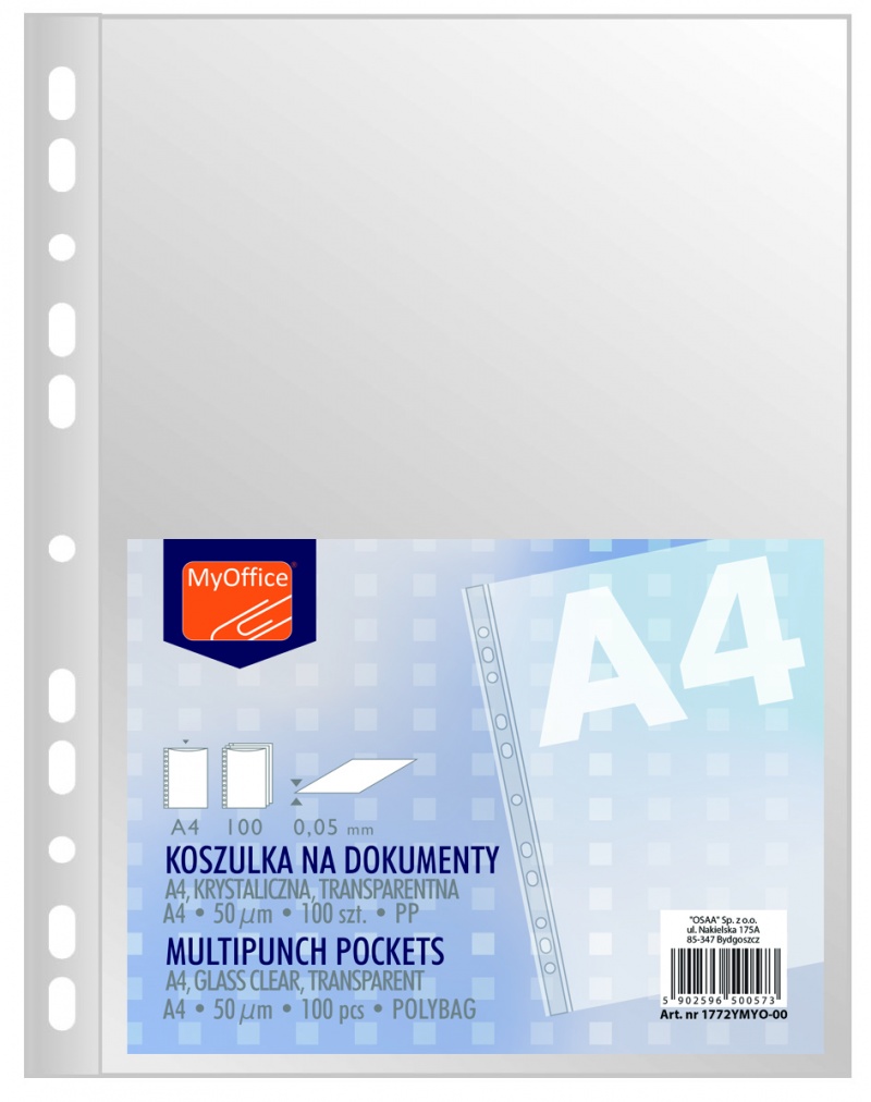 Koszulki A4 krystalicze zestaw 100 sztuk | espryciarze.pl |Złap promocję!