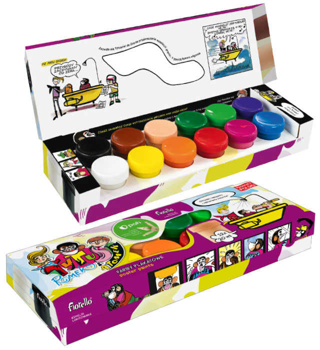 Farby plakatowe Fiorello 12 kolorów x 20 ml Tytus Romek i A'Tomek | espryciarze.pl |Kup teraz!