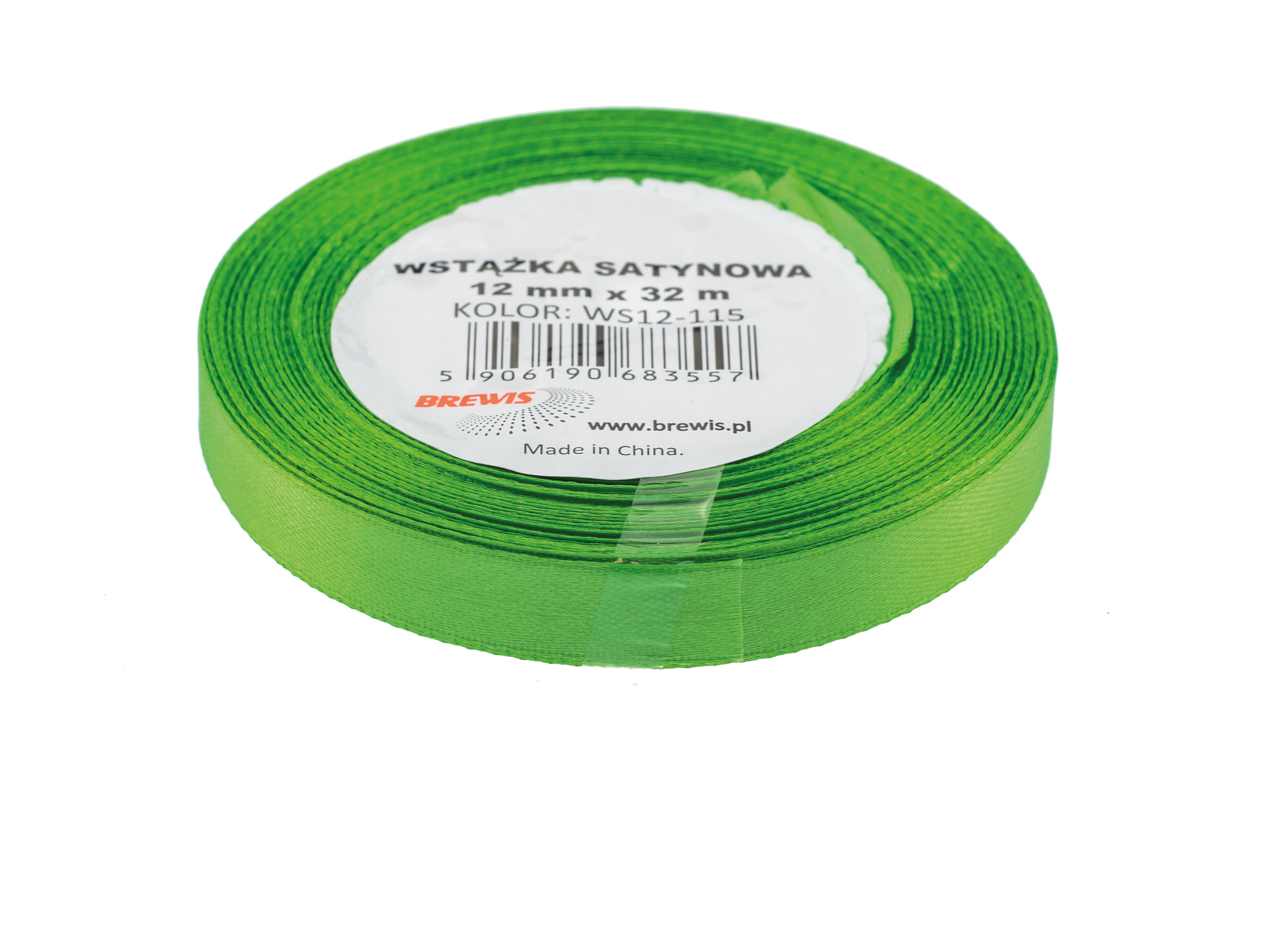 Wstążka Brewis satynowa 12 mm 32 m trawiasta zieleń | espryciarze.pl |Działaj teraz!