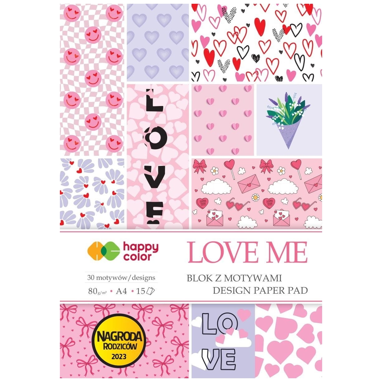 Blok z motywami love me 80 g A4 zestaw 15 arkuszy 30 motywów | espryciarze.pl |Zamów natychmiast!