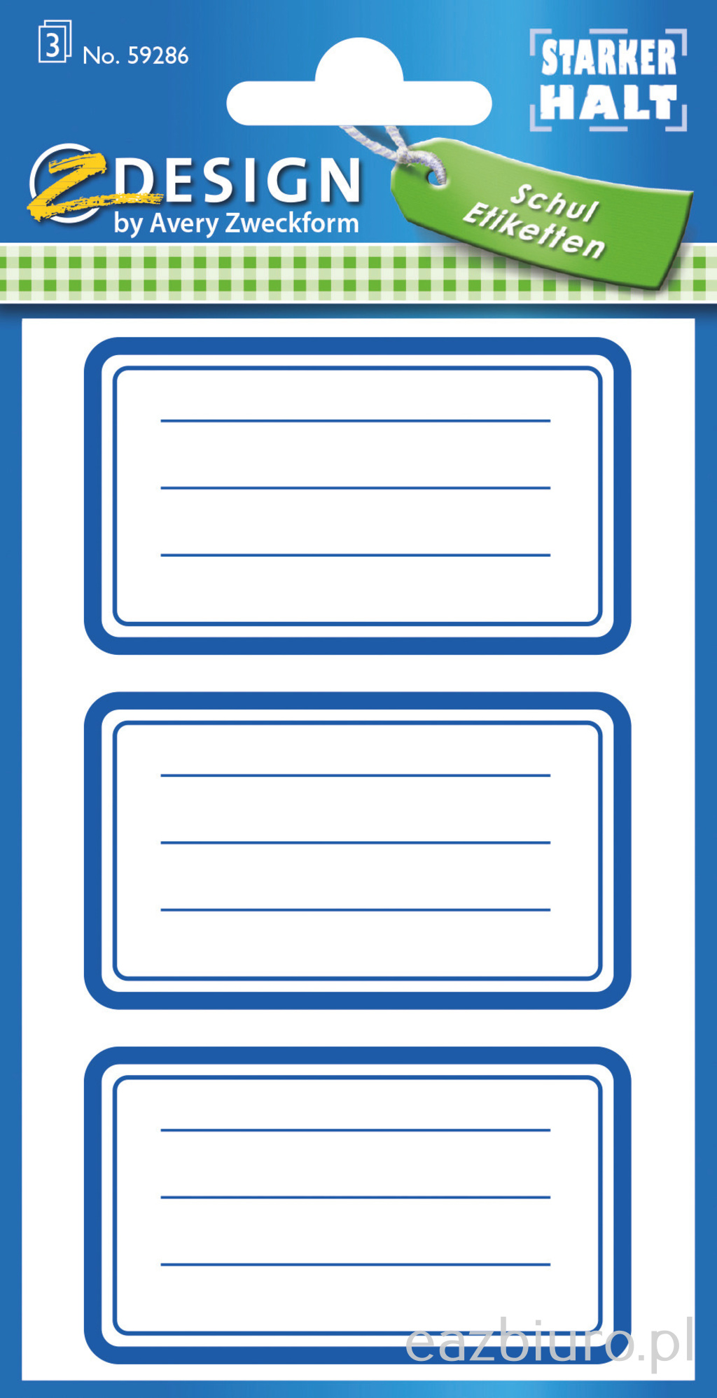 Naklejki na zeszyty - niebieskie avery z-design | espryciarze.pl |Kliknij i kup!