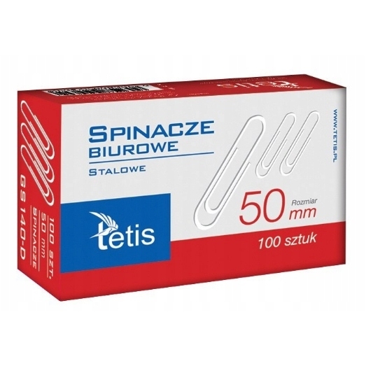 Spinacze biurowe okrągłe Tetis 50 mm zestaw 100 sztuk. | espryciarze.pl |Zamów dziś!