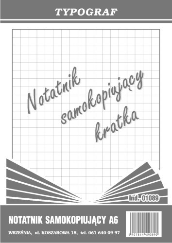 Druk notatnik samokopiujący kratka A6 | espryciarze.pl |Kup od ręki!
