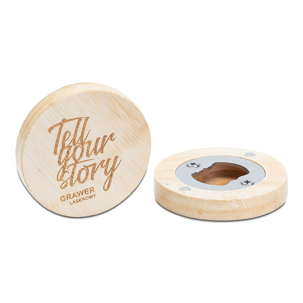 Brelok otwieracz do butelek z magnesem beżowy zestaw 50 sztuk + grawer | espryciarze.pl |Złap promocję!