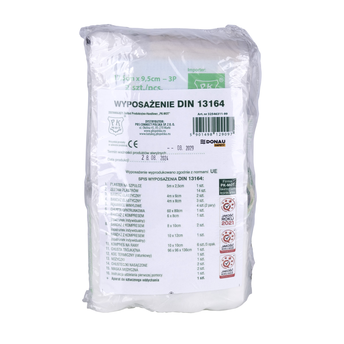 Wyposażenie apteczki Donau Safety DIN 13164 +A | espryciarze.pl |Sprawdź ofertę!