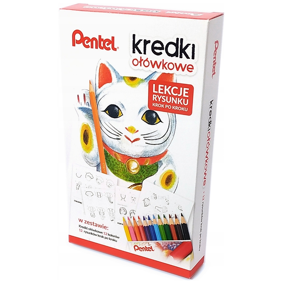 Kredki ołówkowe + lekcje rysunku zestaw Pentel | espryciarze.pl |Złap promocję!