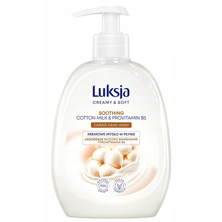 Mydło w płynie Luksja mleczko bawełniane i prowitamina B5 500 ml | espryciarze.pl |Zgarnij ofertę!