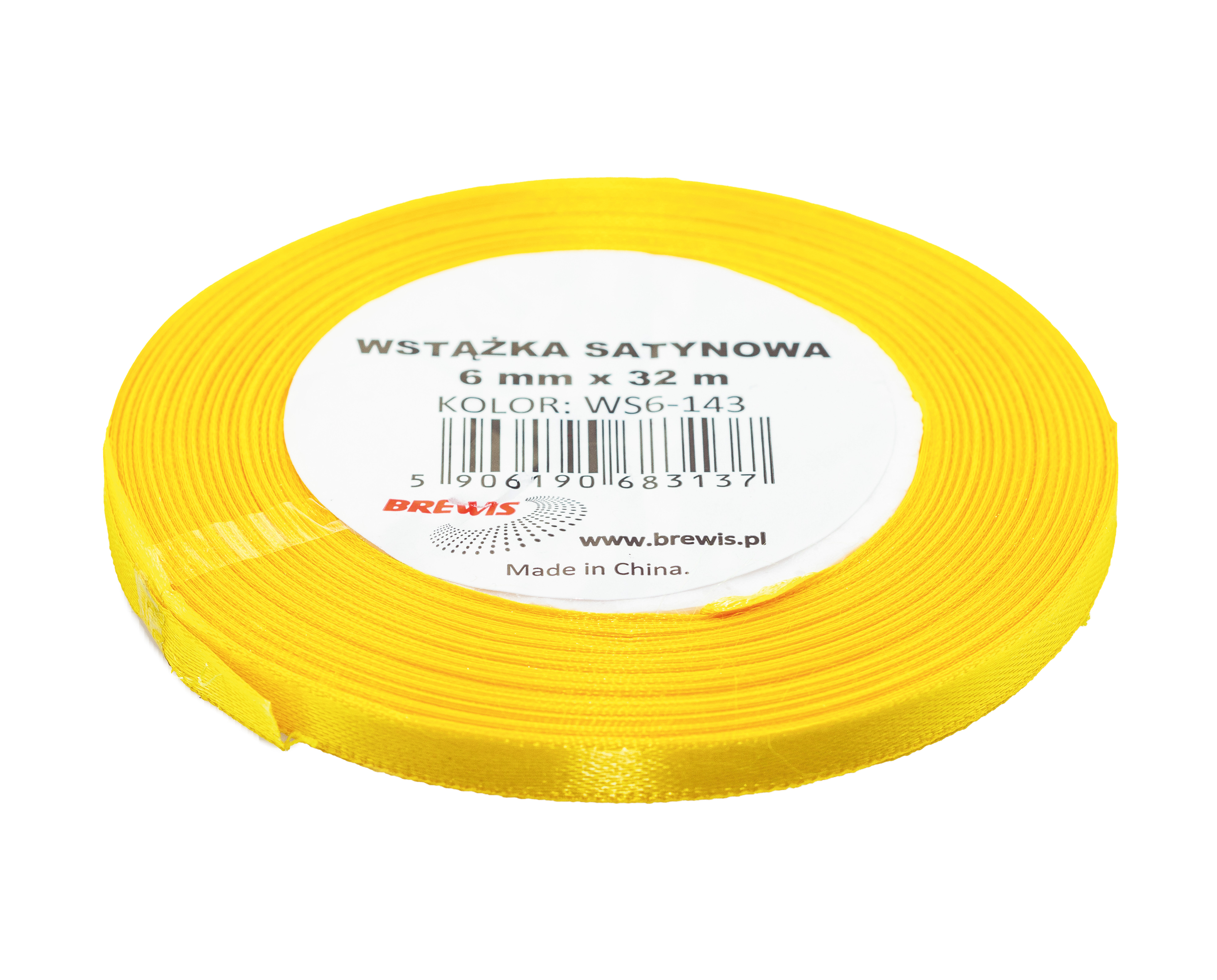 Wstążka Brewis satynowa 6 mm 32 m jasno-żółty | espryciarze.pl |Skorzystaj teraz!