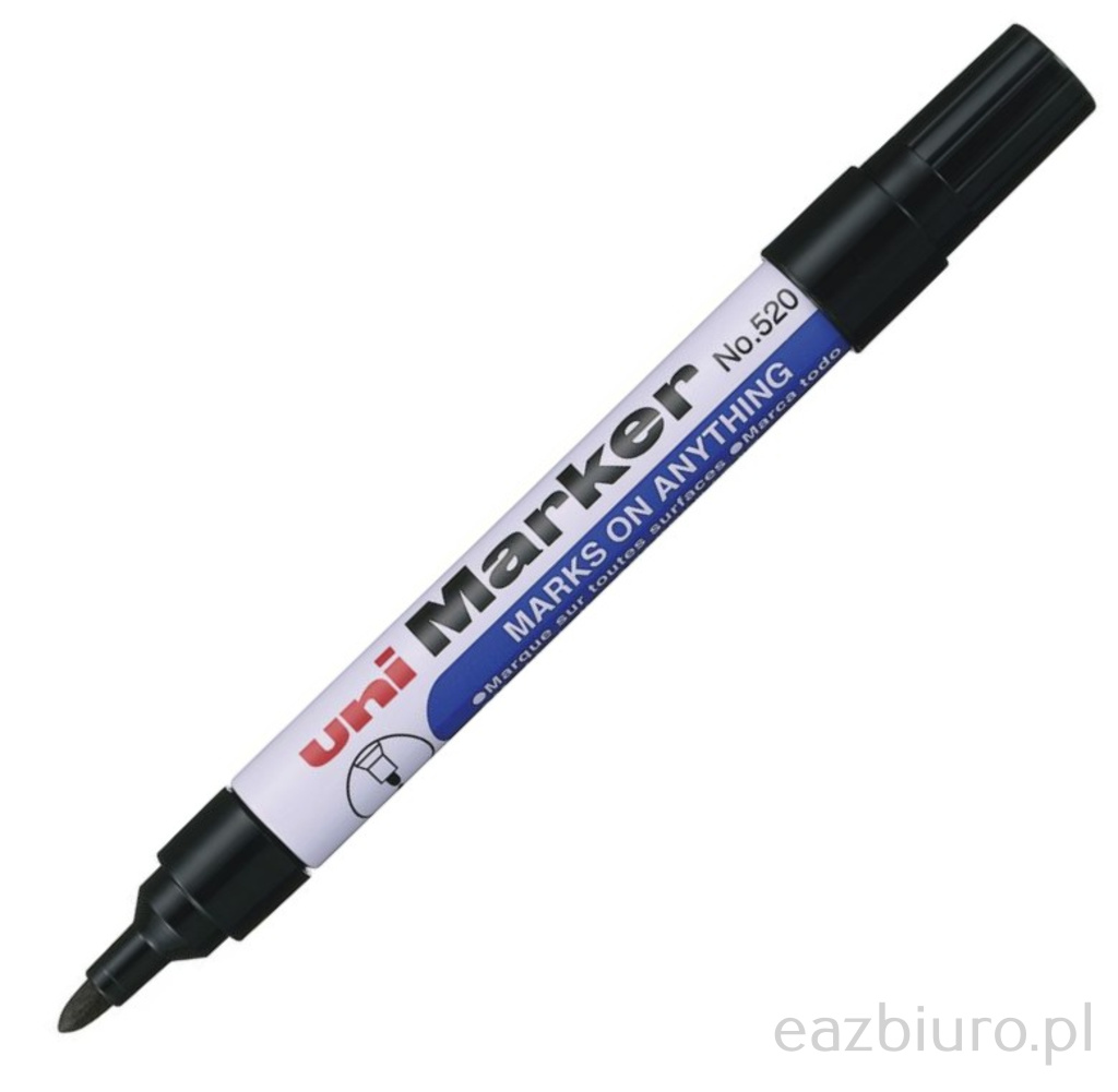 Marker permanentny no-520f, okrągła końcówka, czarny, uni | espryciarze.pl |Kup od ręki!