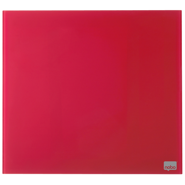 Szklana tabliczka suchościeralna Nobo, 450 x 450 mm (opakowanie detaliczne) kolor czerwony | espryciarze.pl |Zamów online!
