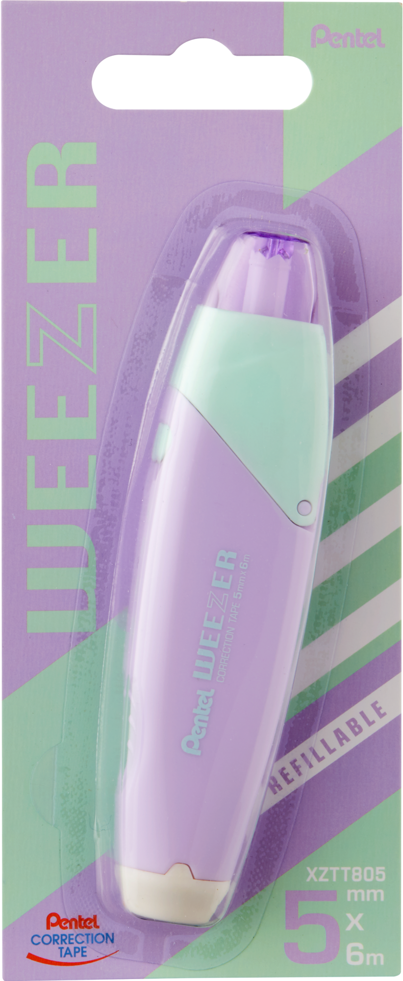 Korektor w taśmie Pentel ztt805 6 m z chowaną koncówką fioletowy | espryciarze.pl |Kliknij i kup!