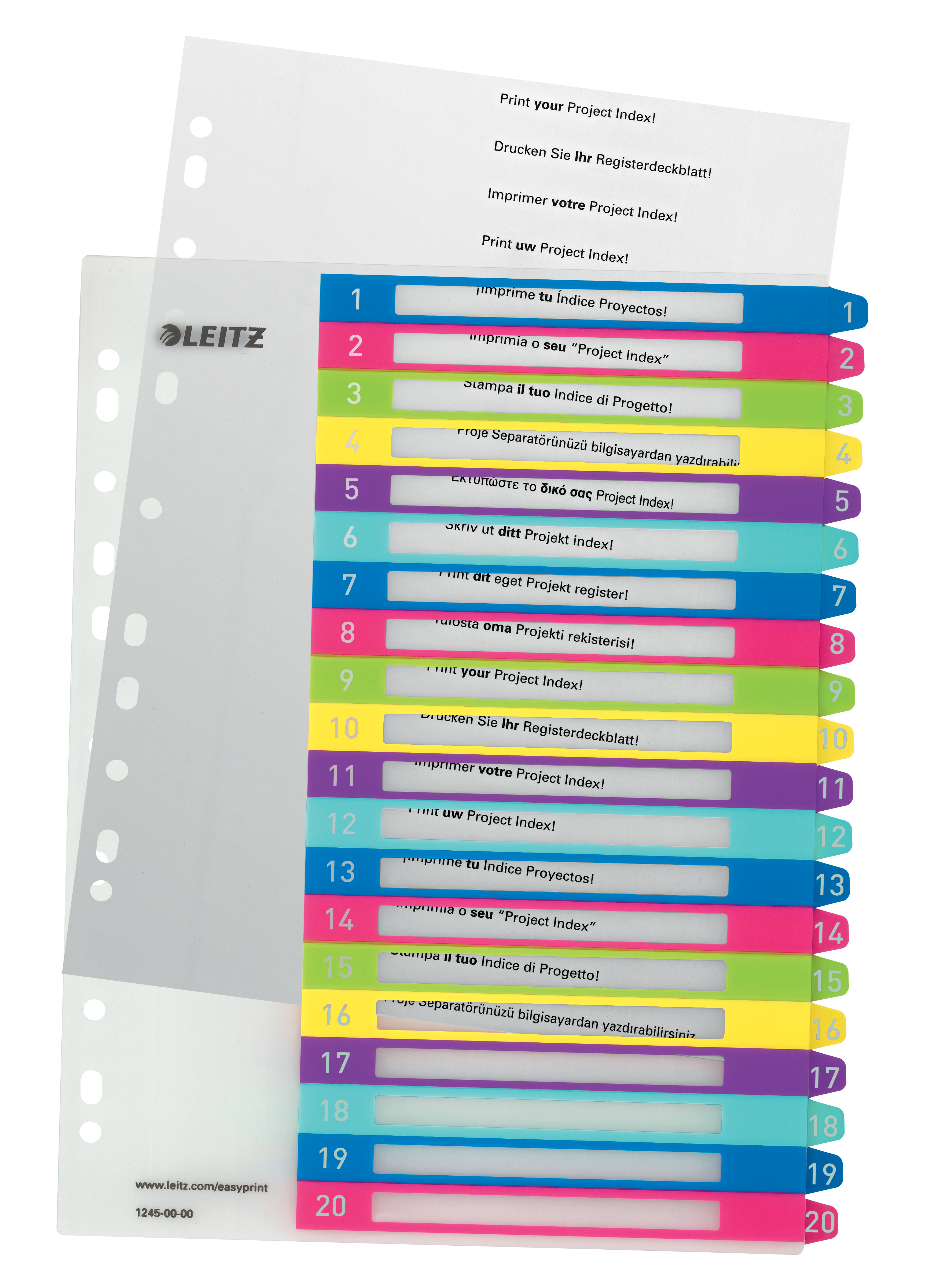 Przekładki Leitz wow z możliwością nadrukowania tekstu, pp, ekstraszer Okie | espryciarze.pl |Działaj teraz!