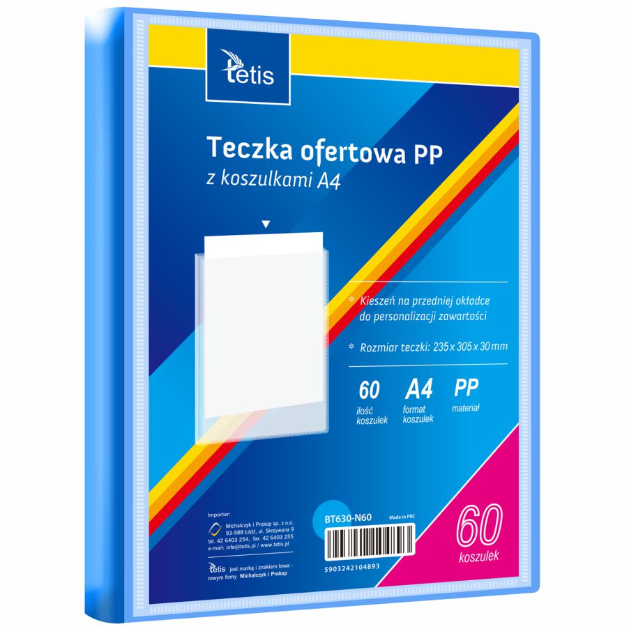 Teczka ofertowa A4 Tetis 30 mm niebieska | espryciarze.pl |Zamów dziś!