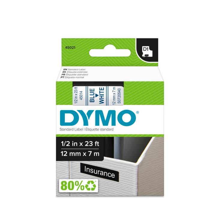 Taśma Dymo 12 mm 45014 biała niebieski s0720540 | espryciarze.pl |Złap promocję!