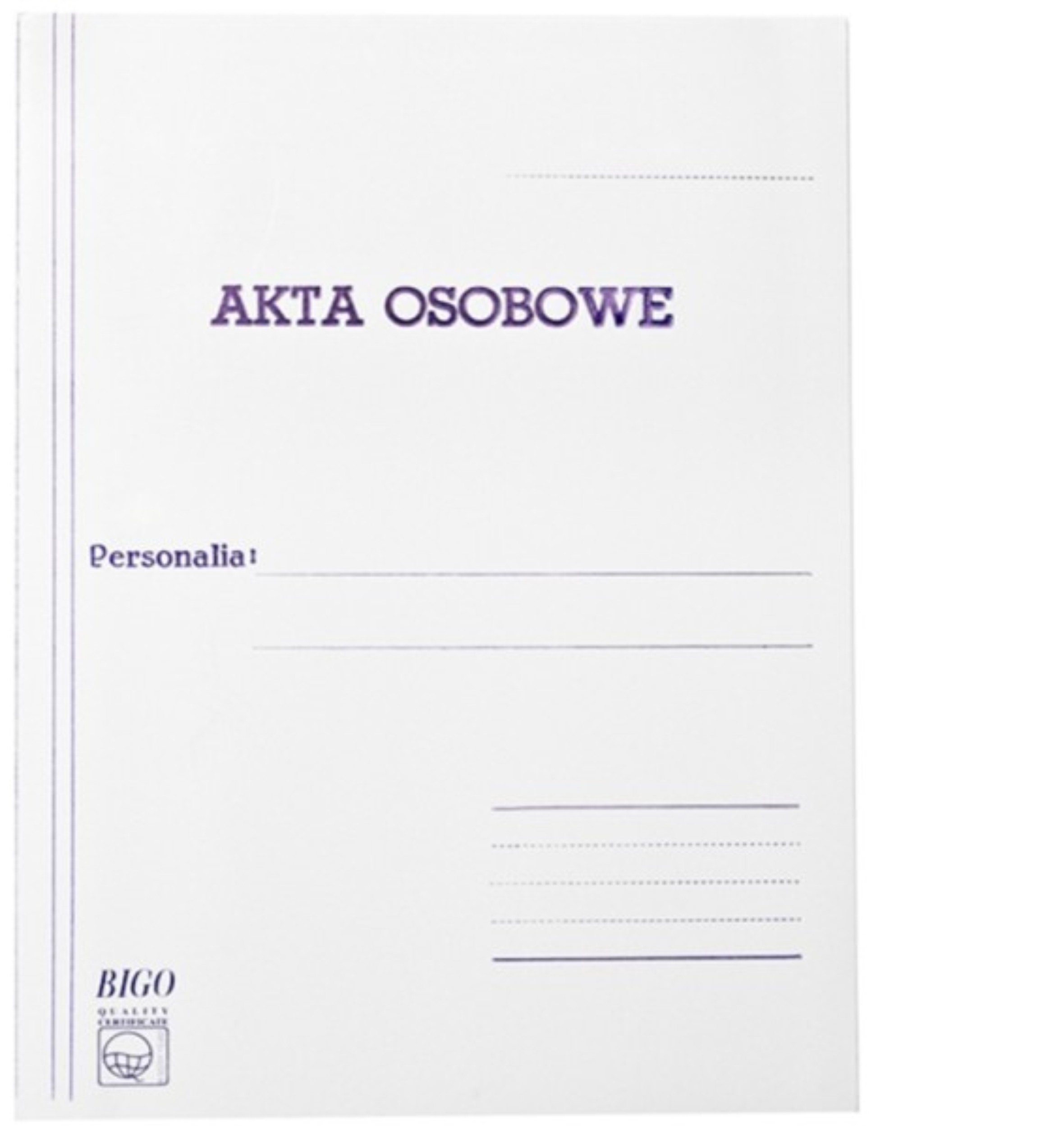 Teczka do akt osobowych harmonijkowa biała Bigo | espryciarze.pl |Kup w super cenie!