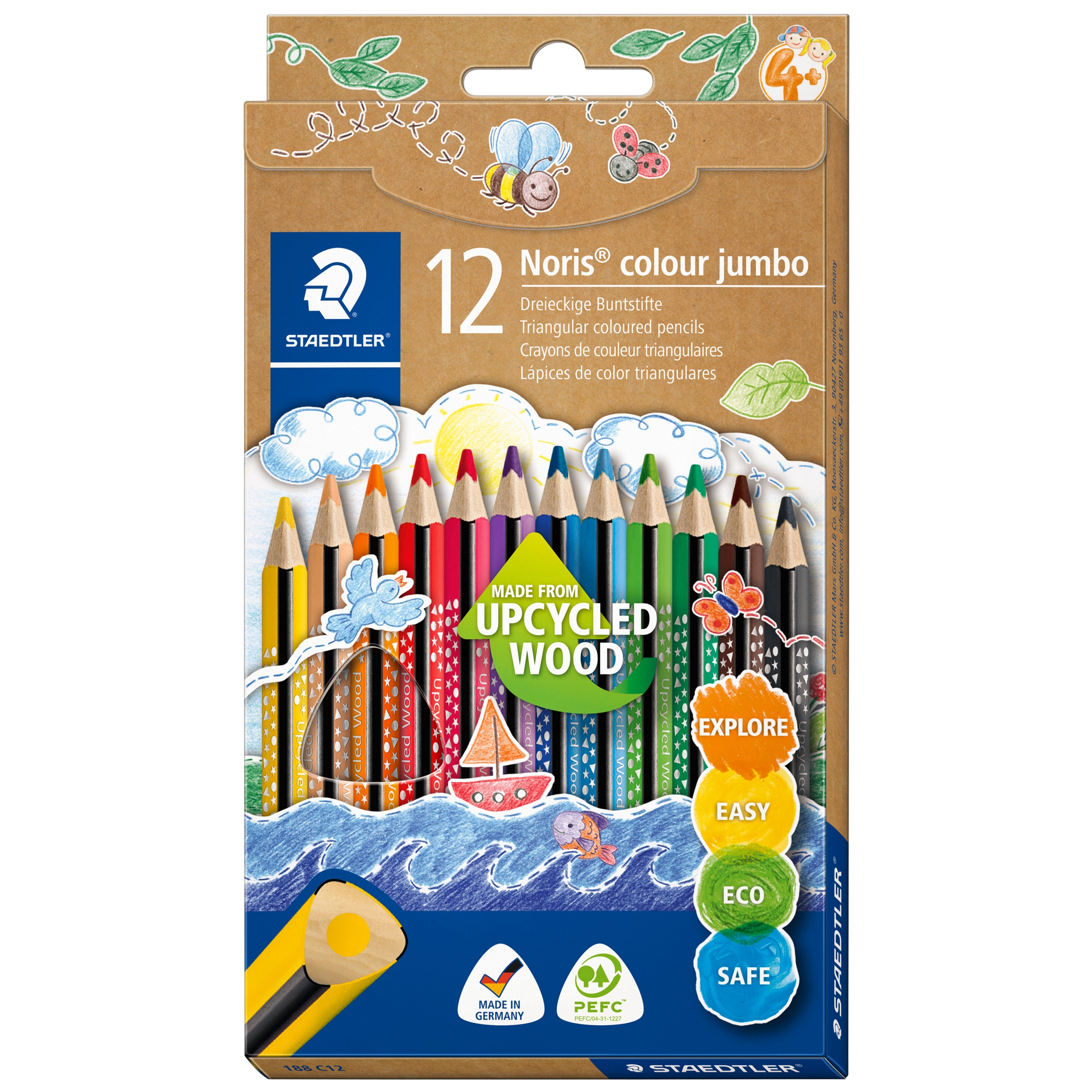 Kredki trójkątne Noris colour jumbo 12 kolorów Staedtler | espryciarze.pl |Weź najlepszą cenę!