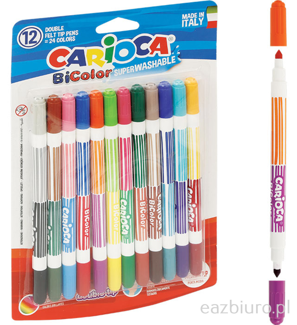 Mazaki dwustronne carioca zestaw 12 sztuk | espryciarze.pl |Zamów natychmiast!