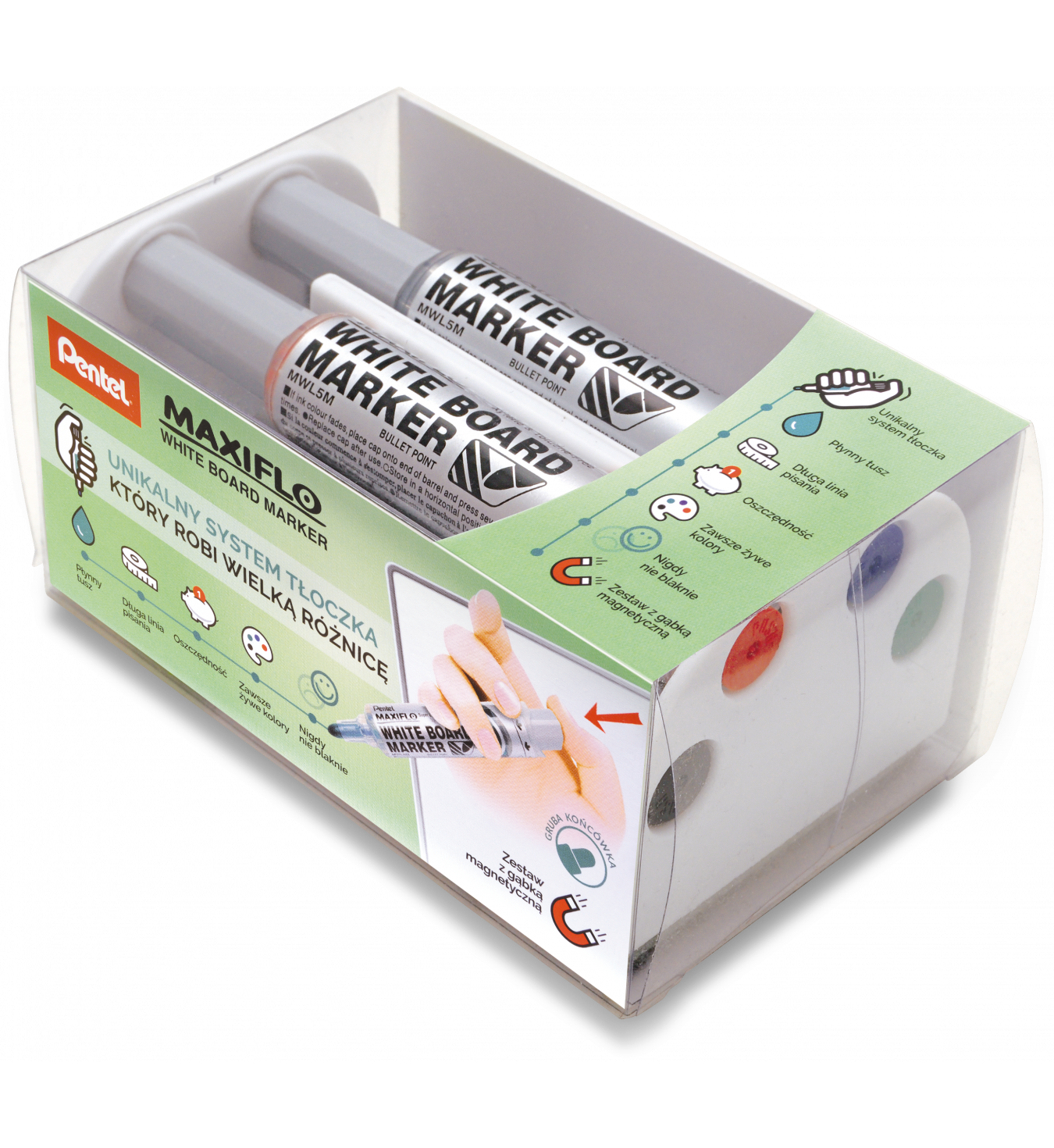 Marker do tablic suchocieralnych Pentel maxiflo mwl5 m 4 kolory | espryciarze.pl |Działaj teraz!