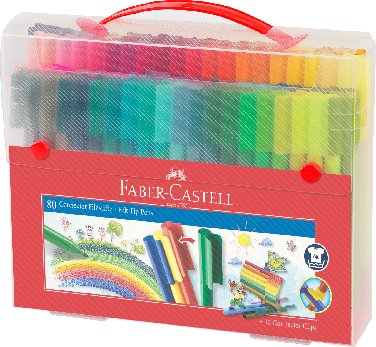 Flamastry connector 80 kolorów zestaw prezentowy Faber-Castell | espryciarze.pl |Kliknij i kup!