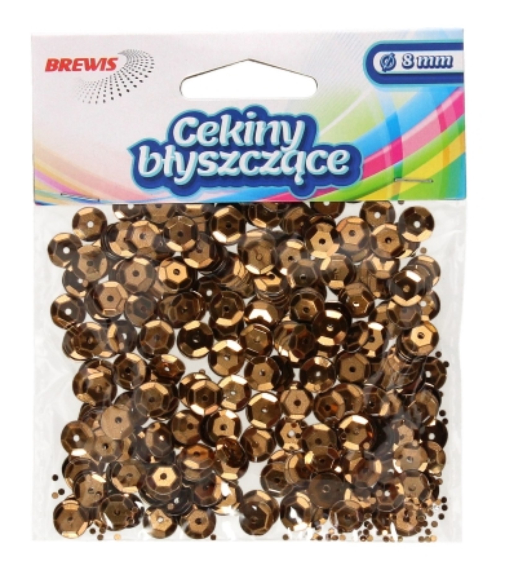 Cekiny błyszczące 8 mm 10 g B110 złote | espryciarze.pl |Kup w super cenie!