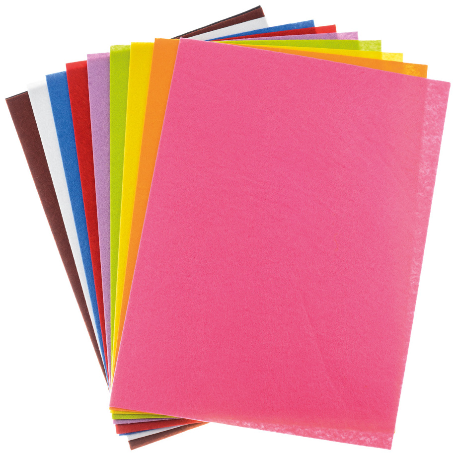 Filc dekoracyjny A4 1 mm mix samoprzylepny zestaw 10 sztuk | espryciarze.pl |Kup taniej!