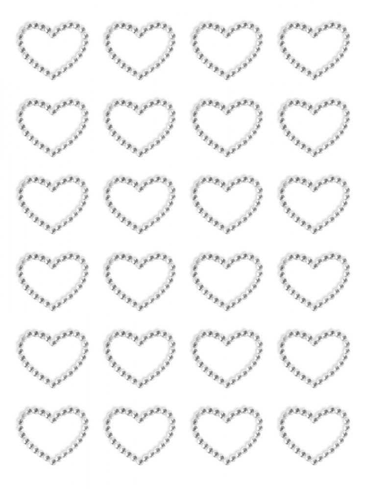 Kryształki serca samoprzyl.24szt srebrne | espryciarze.pl | Zrób dobry zakup