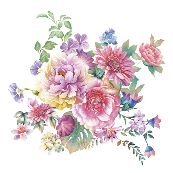 Serwetki Papierowe Watercolour Flowers Arrangement 33 x 33 cm Maki Lunch napkins | espryciarze.pl |Zamów dziś!