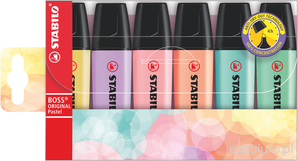 Zakreślacz Stabilo boss 6 kolorów pastelowych | espryciarze.pl |Kup teraz!