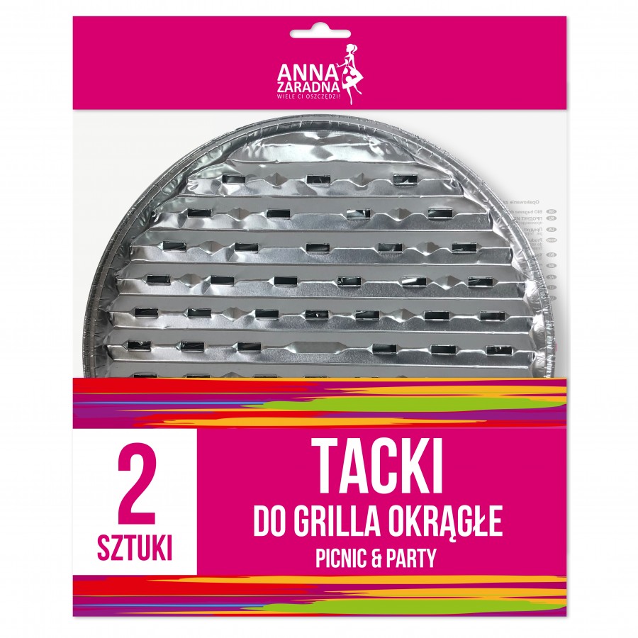 Tacki do grilla okrągłe 34 cm, 2 sztuki, Anna Zaradna | espryciarze.pl |Zgarnij ofertę!